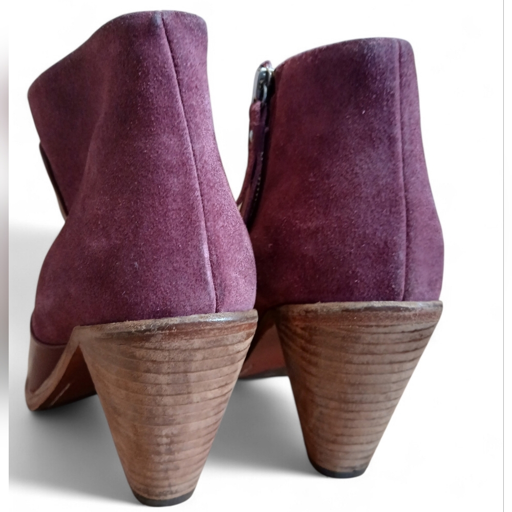 Boden Women's Size 10 US 41 EU Rich Plum Ankle Booties - Picture 7 of 12